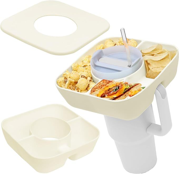 Snack Bowl for Stanley Cup with Cover, Reusable Snack Tray with Lid Fits for Stanley 40 oz Tumble... | Amazon (US)