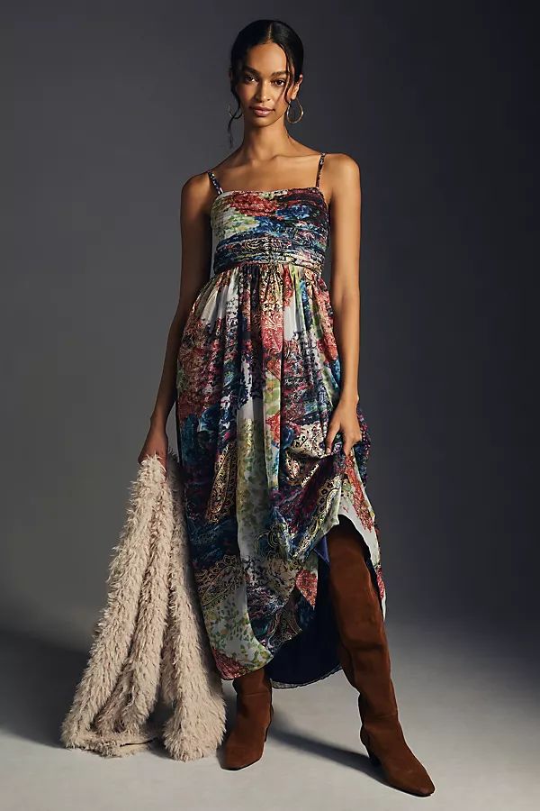 Payal Jain Ruched Maxi Dress | Anthropologie (US)