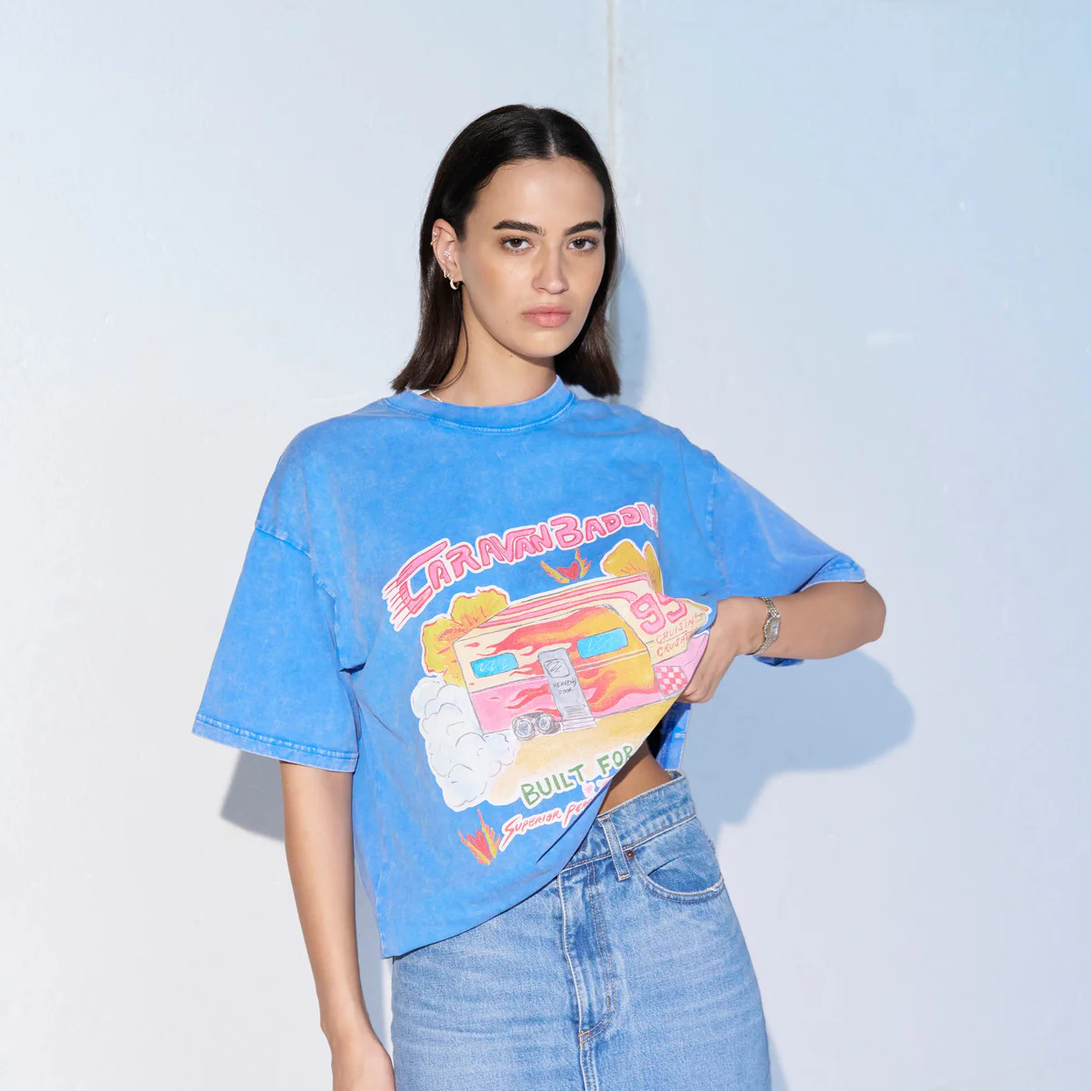 Caravan Baddie Oversize Acid Wash | Maku the Label