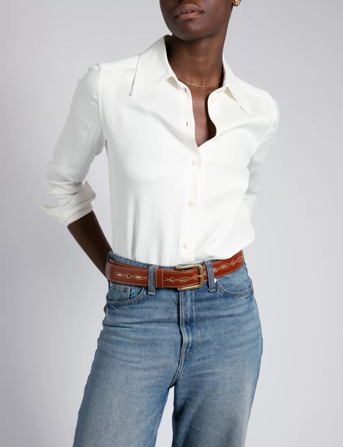 Caramelo Belt - Tan/Gold | Penelope Chilvers