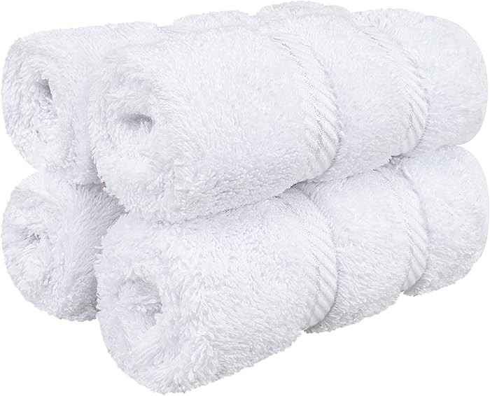 American Soft Linen 100% Cotton Luxury Turkish Towels, 4 PC Washcloth Set | Amazon (US)