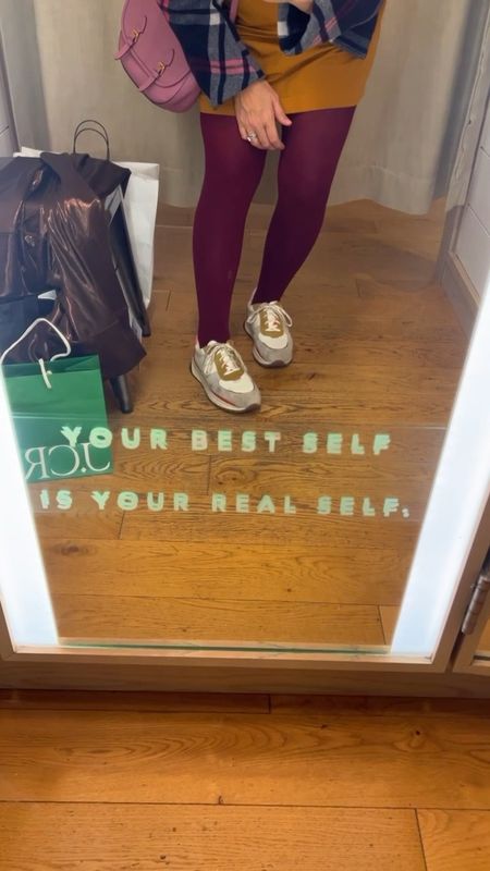 Athleta mirror selfie with a beautiful message. And yes, those rich chocolate sparkle leggings came home with me. true to size. 
Love, Claire Lately 

Holiday, gift idea, outfit, winter, warm, colored tights, phone case 

#LTKHoliday #LTKCyberWeek #LTKstyletip