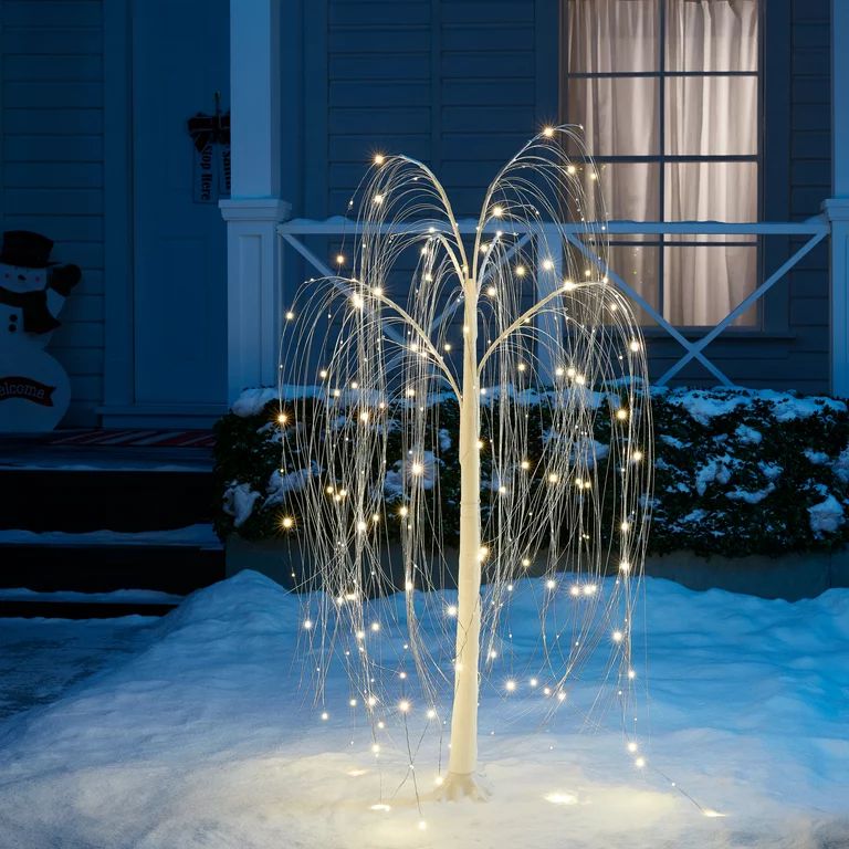 Pre-Lit 216 LED White Lights Twinkling Willow Tree, 4 ft, by Holiday Time | Walmart (US)