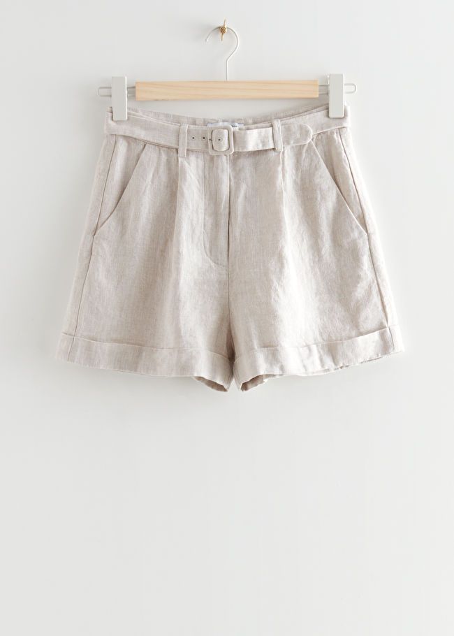 Belted Linen Shorts | & Other Stories US