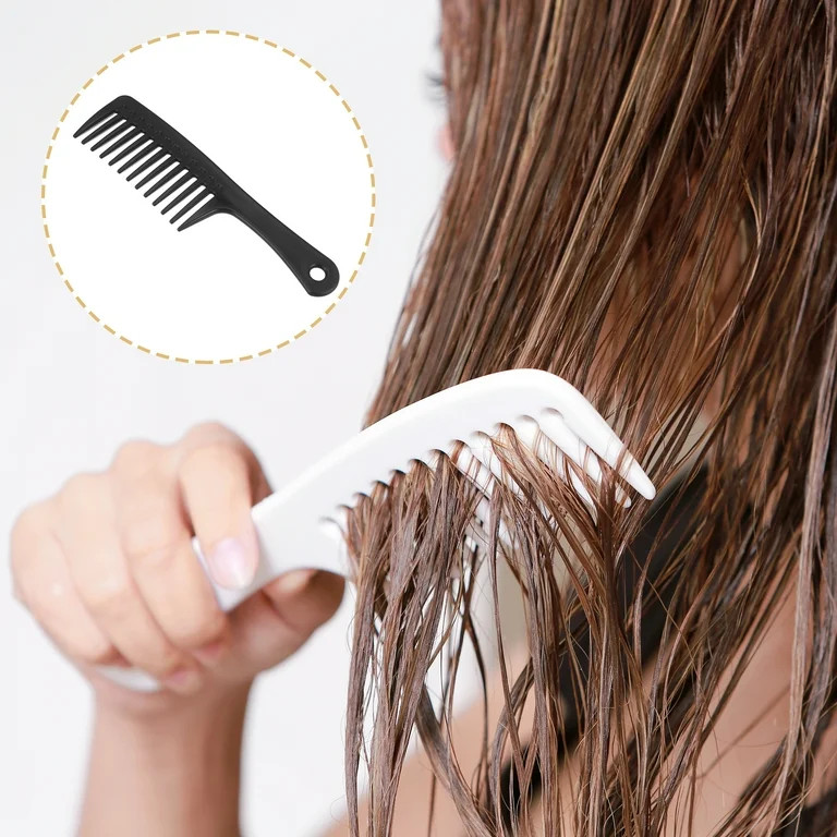 Wide Tooth Comb for Curly Hair Wet Hair Long Thick Wavy Hair Detangling Comb Plastic Hair Combs f... | Walmart (US)