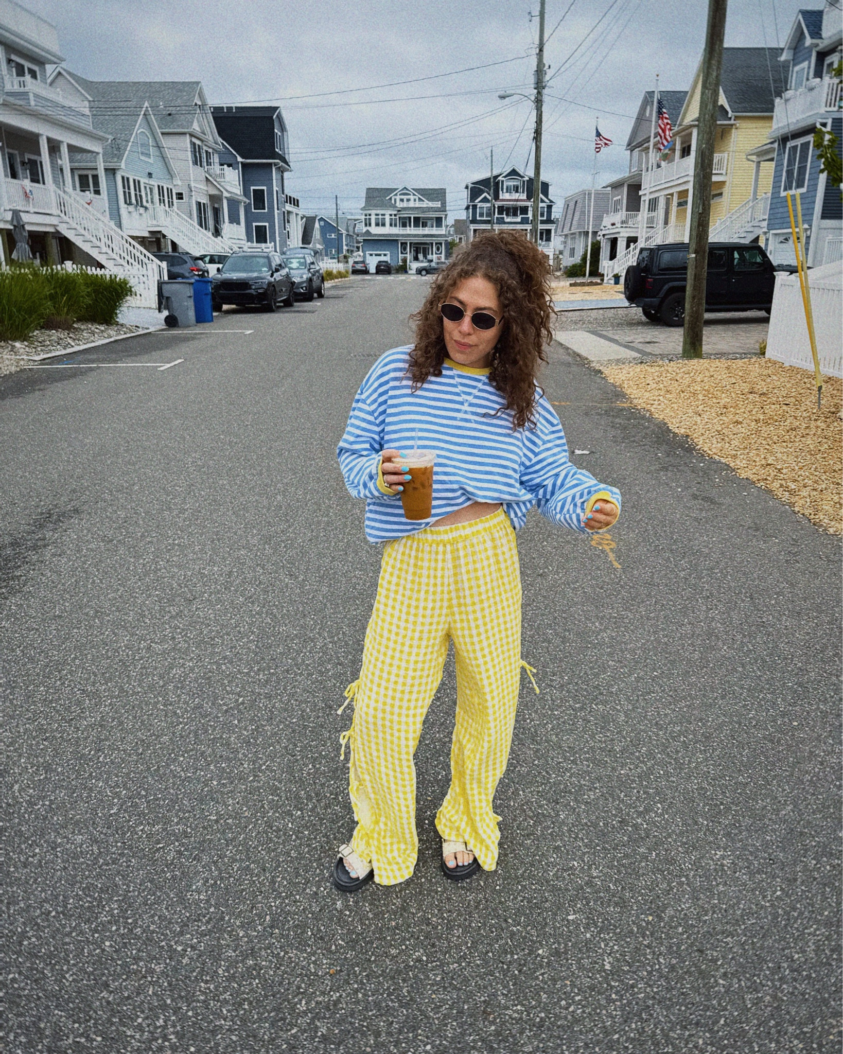 Striped oversized sweatshirt + yellow gingham drawstring pants = unmatched cozy coastal vibes. Perfect for a coffee run or slow beach mornings.
🔹 striped pullover
🔹 gingham pants
🔹 drawstring lounge pants
🔹 colorful casual outfit
🔹 coastal grandma style
🔹 coffee run look
🔹 free people 

#LTKFindsUnder50 #LTKSeasonal #LTKSwim