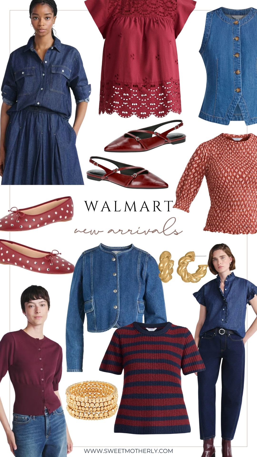 Burgundy and denim new arrivals for fall from Walmart. Shoes, dressed, tops and accessories that I am loving!

#LTKStyleTip #LTKFindsUnder100 #LTKSeasonal