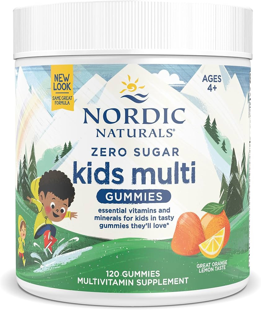 Nordic Naturals Zero Sugar Kids Multi Gummies, Orange Lemon - 120 Gummies - Great-Tasting Multivi... | Amazon (US)