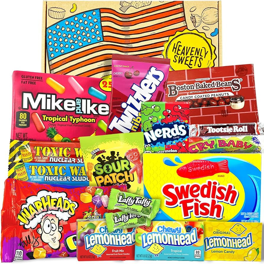 Amerikanische Süßigkeiten Geschenkbox - USA Amerikanische Vegetarische Süßigkeiten - Geschenk... | Amazon (DE)