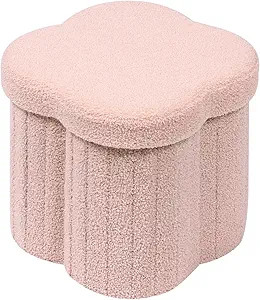 B FSOBEIIALEO Storage Ottoman Cube, Flowers Shaped Ottomans with Storage Foot Stool Footrest for ... | Amazon (US)