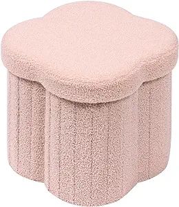 B FSOBEIIALEO Storage Ottoman Cube, Flowers Shaped Ottomans with Storage Foot Stool Footrest for ... | Amazon (US)