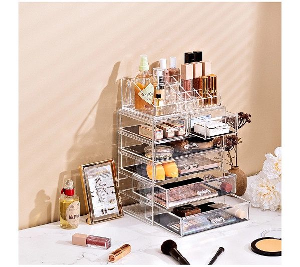 Sorbus Acrylic Makeup and Jewelry Storage Case | QVC