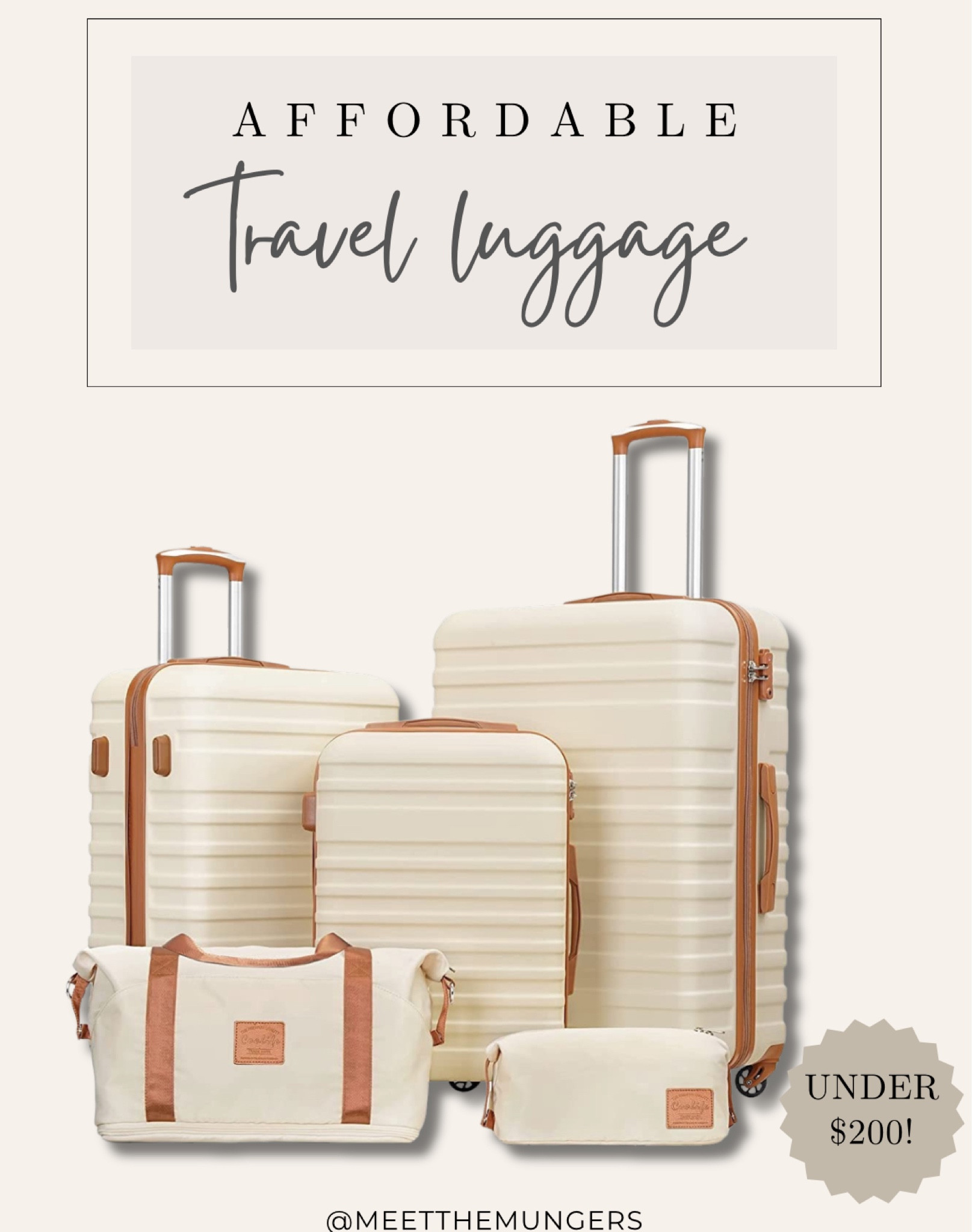 Favorite Luggage Set. Five pieces for under $200! 


affordable luggage / travel / travel essentials / luggage set / neutral luggage / vacation



#LTKSeasonal #LTKsalealert #LTKtravel