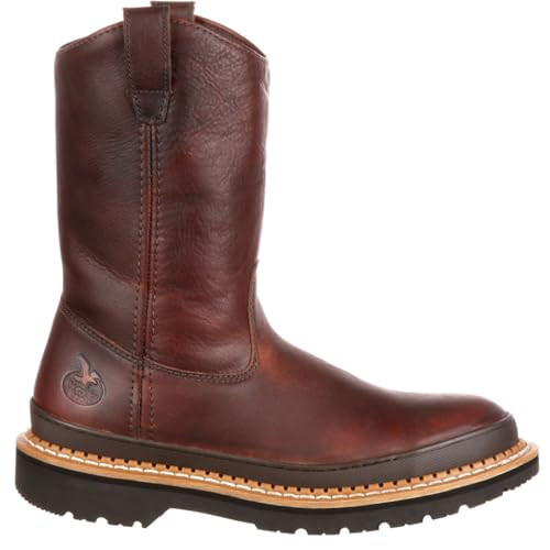 Georgia Giant Steel Toe Pull-On Work Boots, Soggy Brown, Size 11.5(W) | Amazon (US)