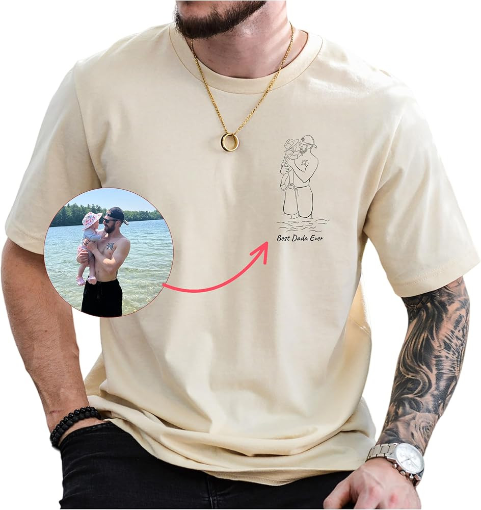 NAZENTI Custom Bootleg Dad Bootleg Rap Tee, Personalized T-Shirts with Picture for Father’s Day... | Amazon (US)