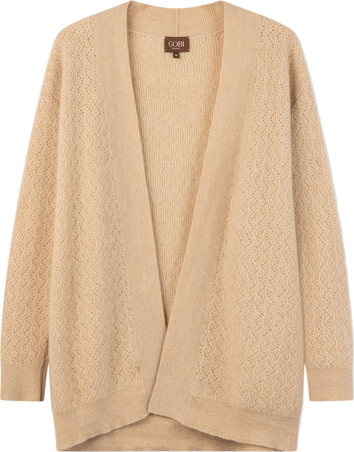 Gobi Cashmere Ajour Knit Open front Cardigan | Nordstrom | Nordstrom
