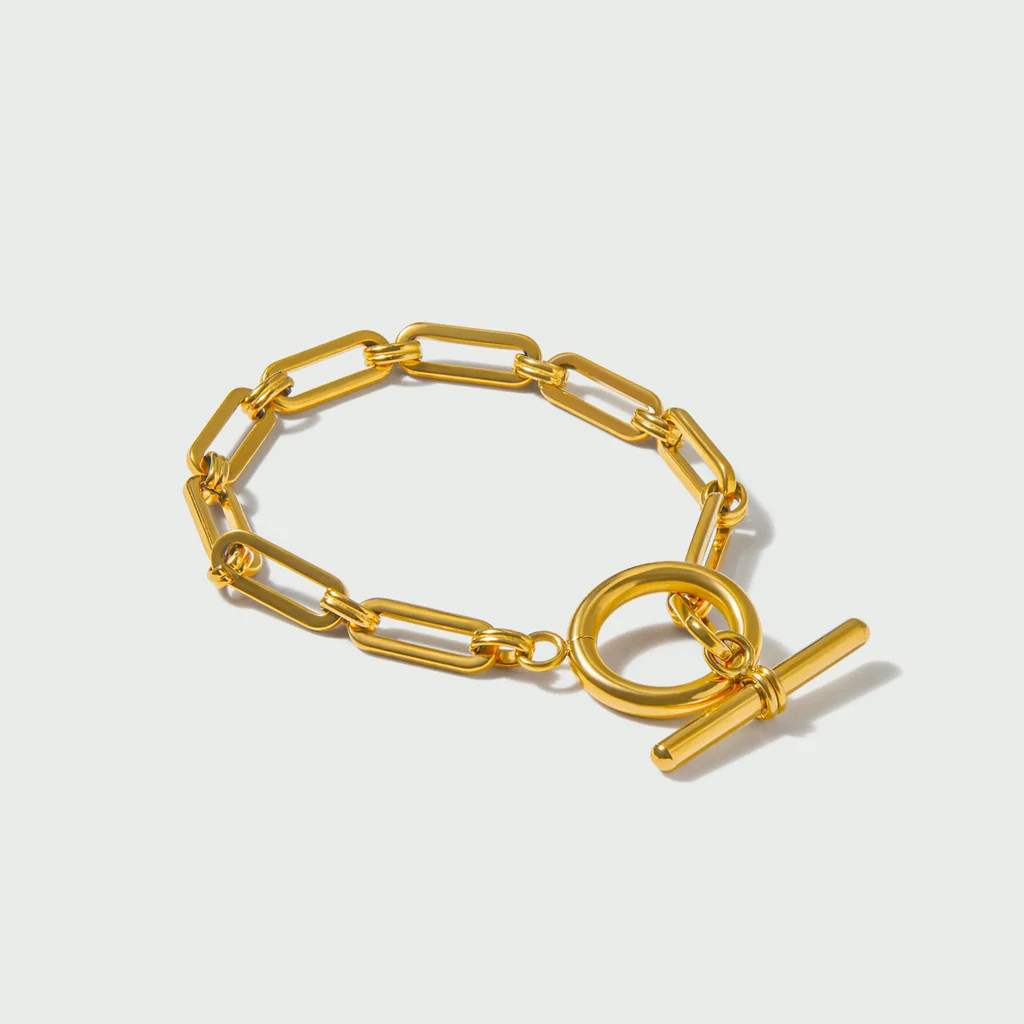 LUXE Linear Link T-Bar Bracelet | Orelia