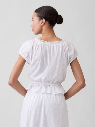 Cap-Sleeve Pintuck Top | Gap Factory