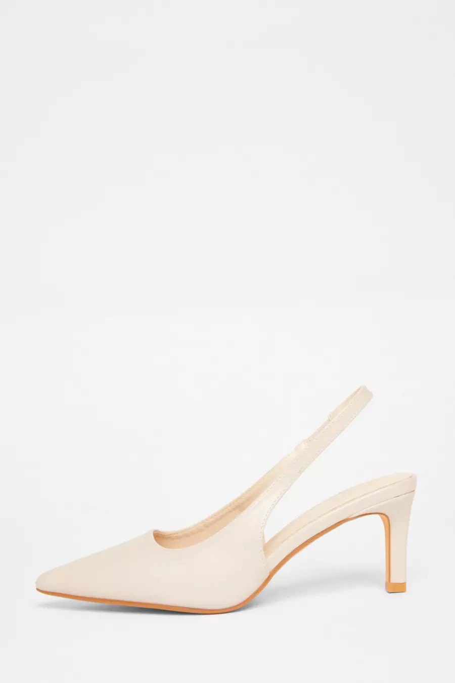 Nude Slingback Low Court Heels | Quiz Clothing