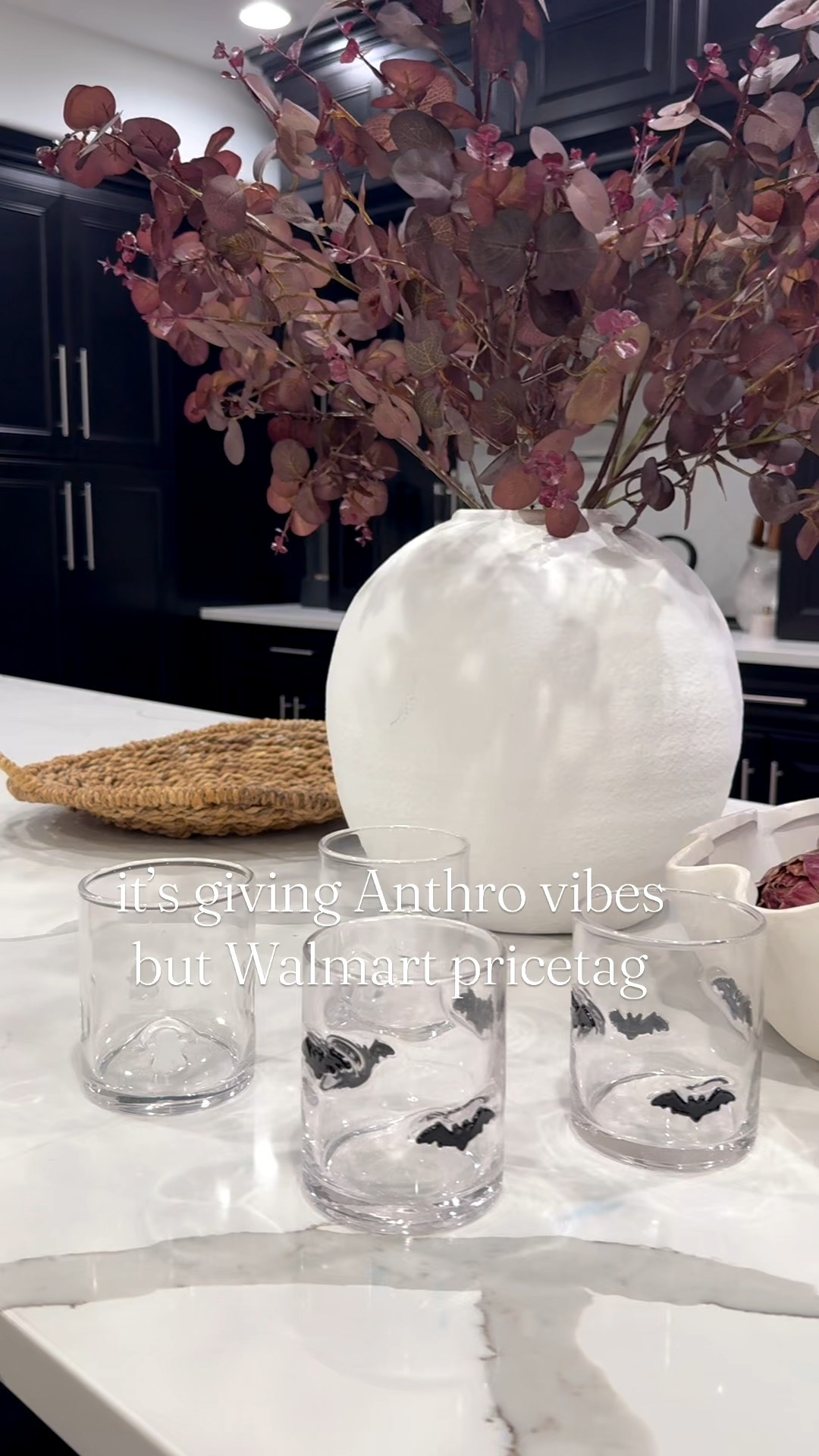 It’s giving Anthro vibes but  Walmart price tag! These charm drinking glasses are beautiful, and great quality! 

@walmart #walmartfinds #walmarthome #walmart #halloween 

#LTKFindsUnder50 #LTKHome #LTKSeasonal