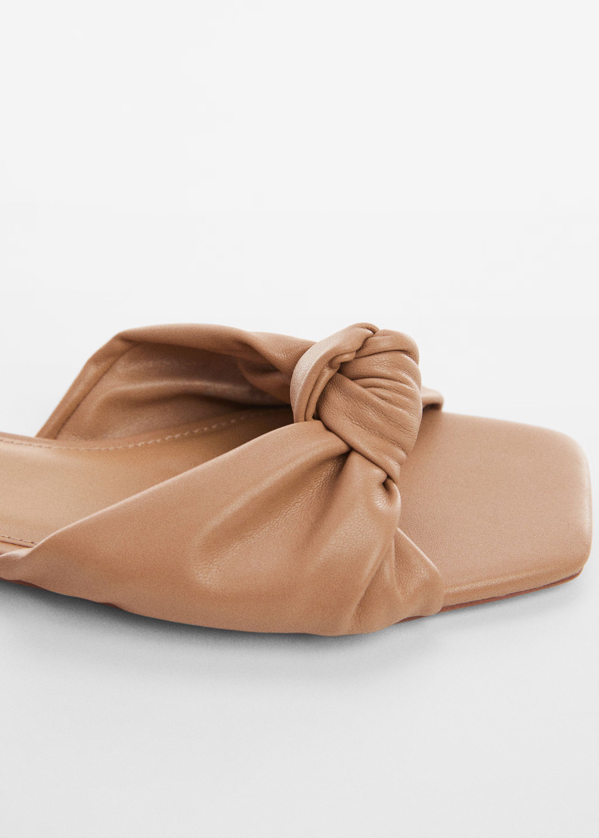 Square-toe sandals with knot detail | MANGO (US)