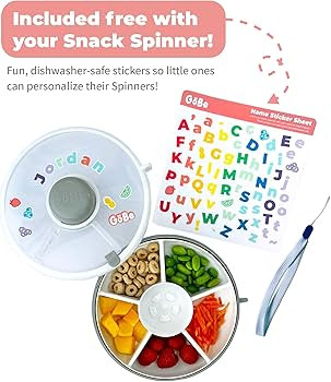 GoBe Kids Small Snack Spinner Flip Bundle with Hand Strap and Sticker Sheet - Reusable Snack Cont... | Amazon (US)