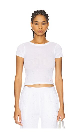 Hotfix Short Sleeve Crewneck Tee in White | Revolve Clothing (Global)