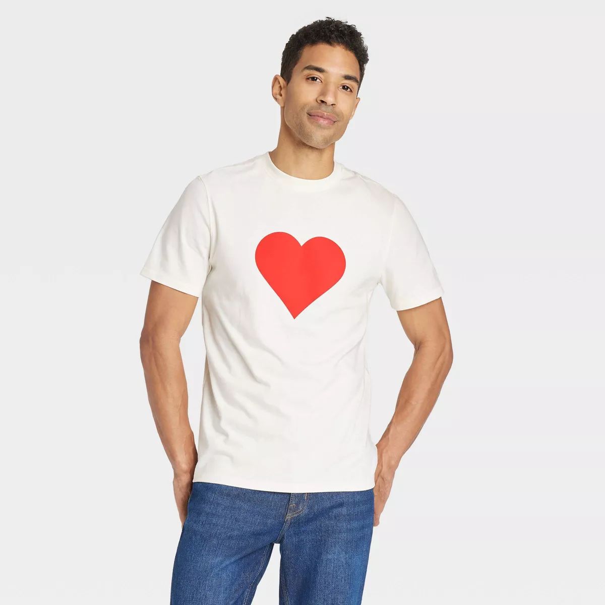 Men's Short Sleeve Crewneck T-Shirt - Goodfellow & Co™ Cream | Target