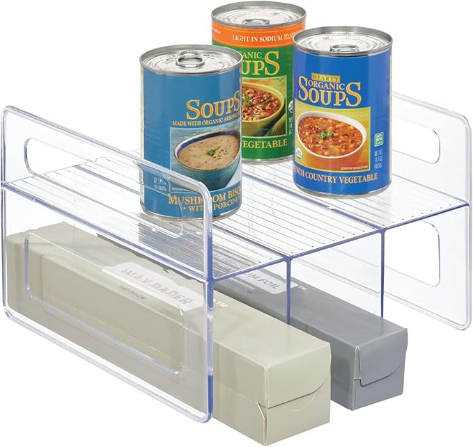 iDesign Flip Rack Kitchen Cabinet Organizer - 10" x 9.66" x 6.5", Clear | Amazon (US)