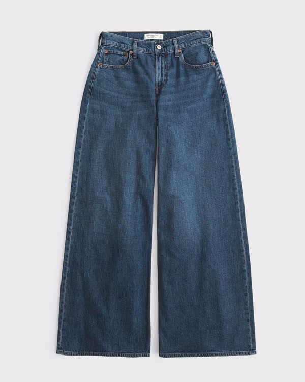 Women's Curve Love Linen-Blend Ultra Wide Leg Jean | Women's Bottoms | Abercrombie.com | Abercrombie & Fitch (US)