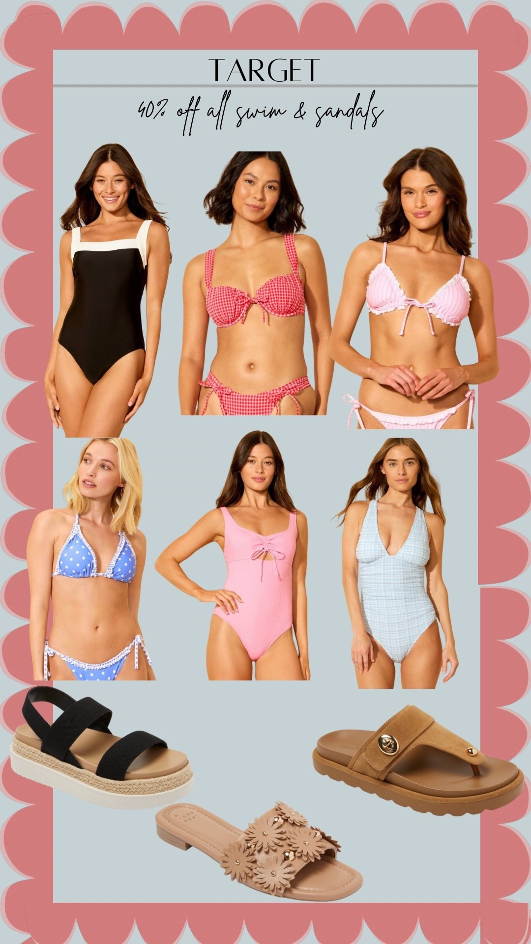 Target swim & sandals! 🩴 👙 #target #summer 

#LTKSwim #LTKSeasonal #LTKSaleAlert