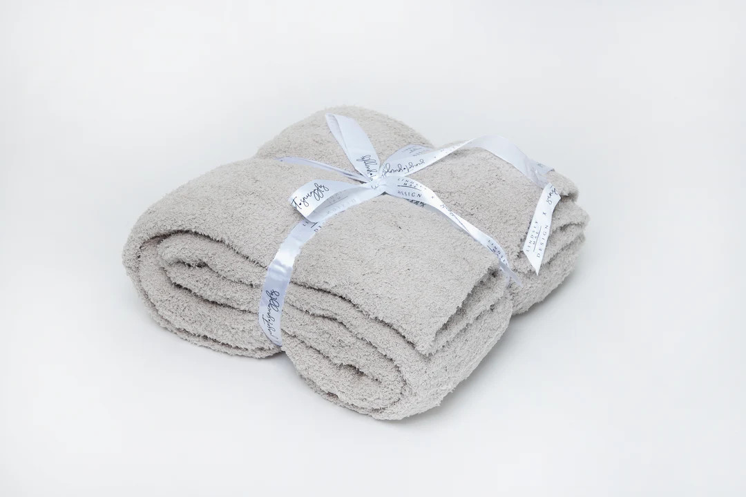 Foggy Dew Cable Knit Print Throw | Sunset Snuggles