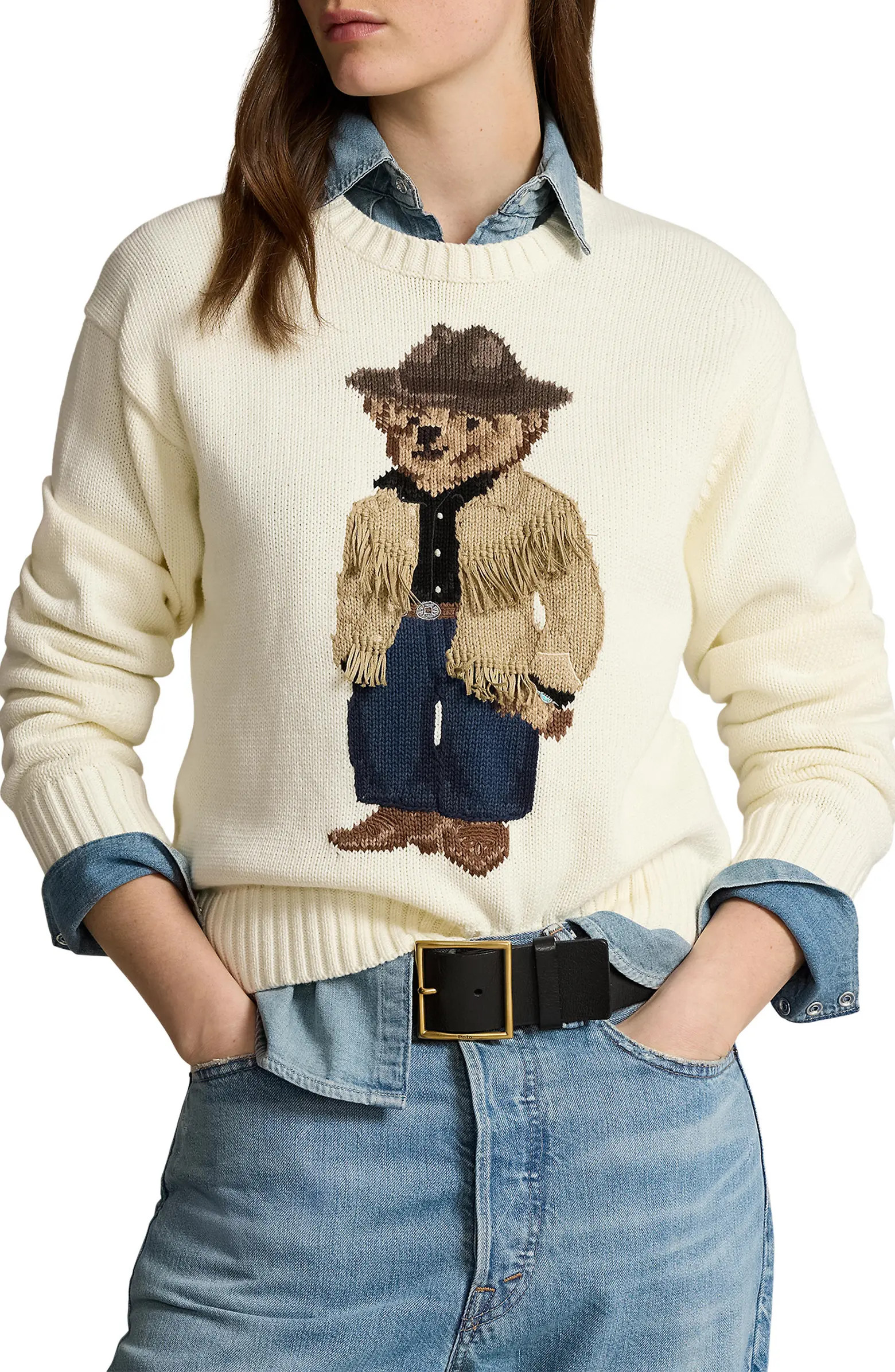 Fringe Polo Bear Sweater | Nordstrom