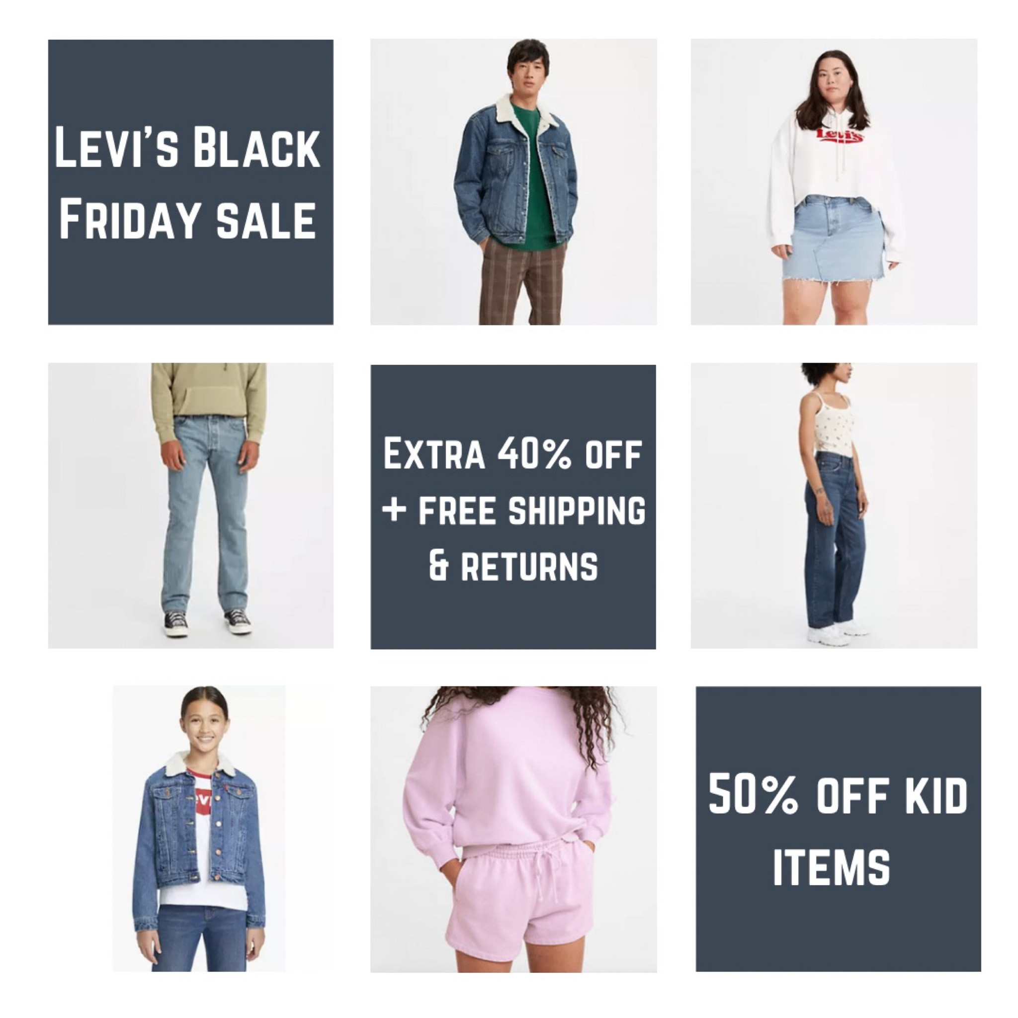 Levi’s Black Friday sales are amazing! Extra 40% off - including sale items. All kids is 50% off. Don’t miss out on these deals!

#levis #blackfridaysale #blackfriday #denim #levisjeans #jeans #sweatshirt #sherpa #sweatshorts #miniskirt

#LTKsalealert #LTKunder100 #LTKSeasonal