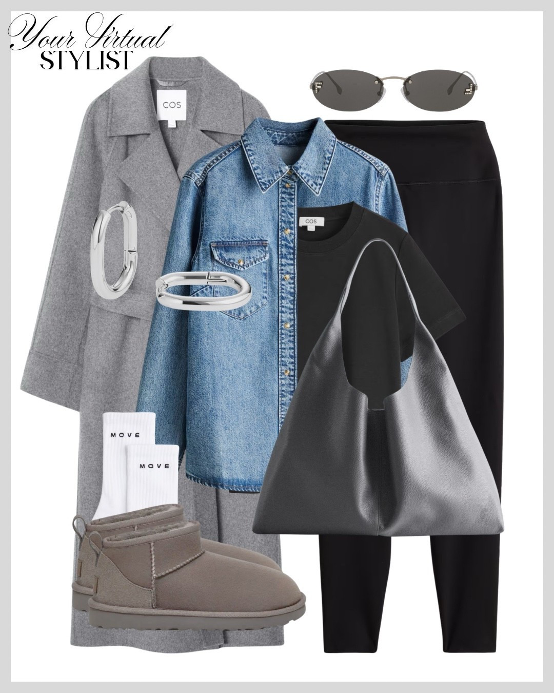 Stylish and comfy look with leggings🩶💙

#LTKuk #LTKwinter #LTKshoes