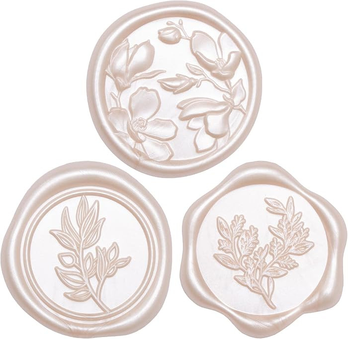 UNIQOOO Wax Seal Stickers - (3 Designs in 1 Pack) Wedding Invitation Envelope Seal Stickers, 60 P... | Amazon (US)