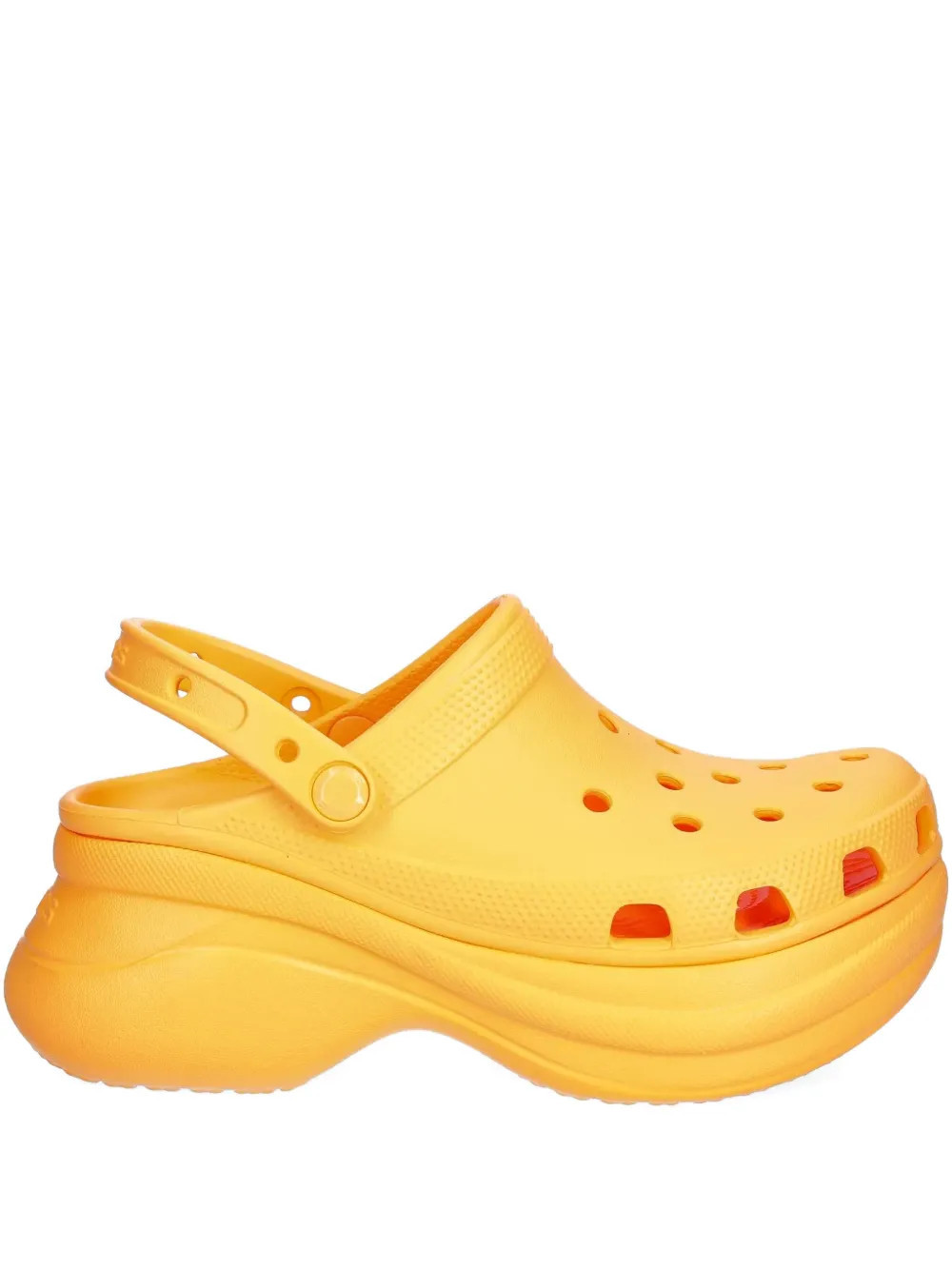 Crocs perforated platform slides - Orange | Farfetch Global