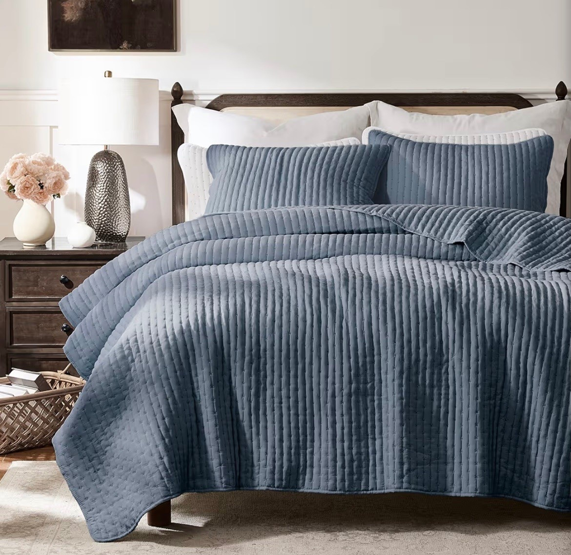 Bedding Sale!! Oh I’m loving this smoky blue 🤎

#LTKHome #LTKSaleAlert