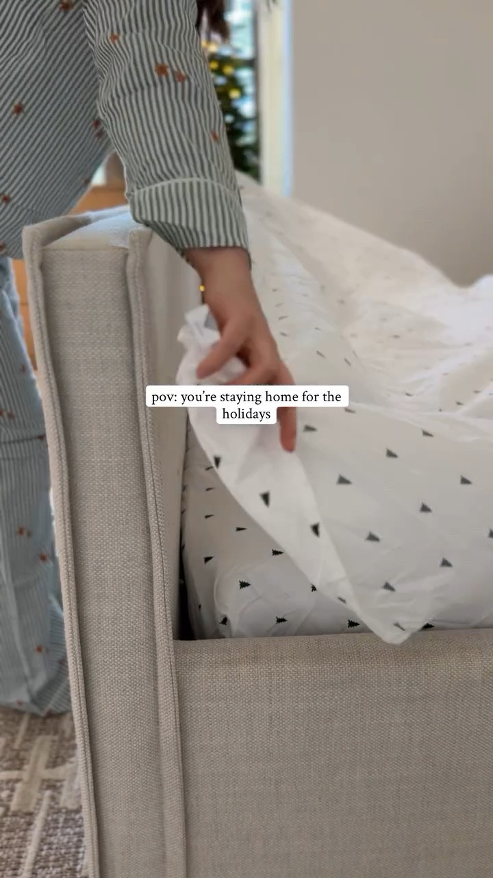 My winter plans? Staying in bed, watching Christmas movies, and snuggling my babies. ✨

These pine-tree sheets + white cotton duvet set from @linensandhutch made our bedroom feel so festive and cozy. 🌲☕️

Use code TAMMY50 for 50% off your order

#cozyseason #christmasbedding #holidayvibes

#LTKSeasonal #LTKHome #LTKHoliday