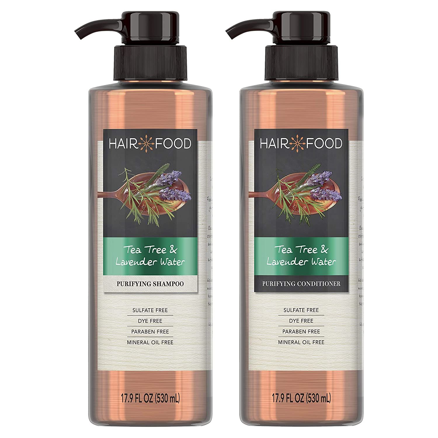 Hair Food Sulfate Free Purifying Shampoo and Conditioner, Infused with Tea Tree & Lavendar Water,... | Amazon (US)