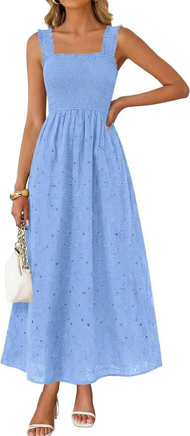 KIRUNDO Summer Lace Dress Vacation Outfits for Women 2026 Wedding Guest Dresses Maxi Beach Boho S... | Amazon (US)