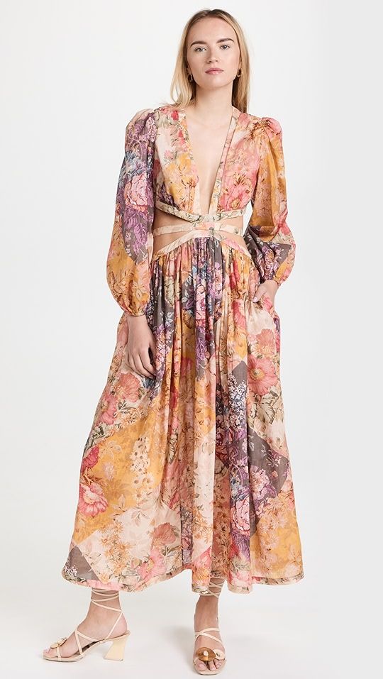 Pattie Patchwork Long Dress | Shopbop