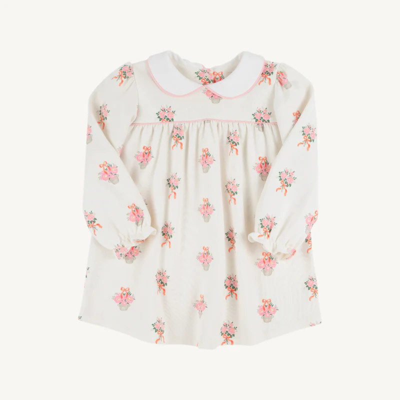 Long Sleeve Maerin Fitz Frock - Nonesuch Stems with Sandpearl Pink | The Beaufort Bonnet Company