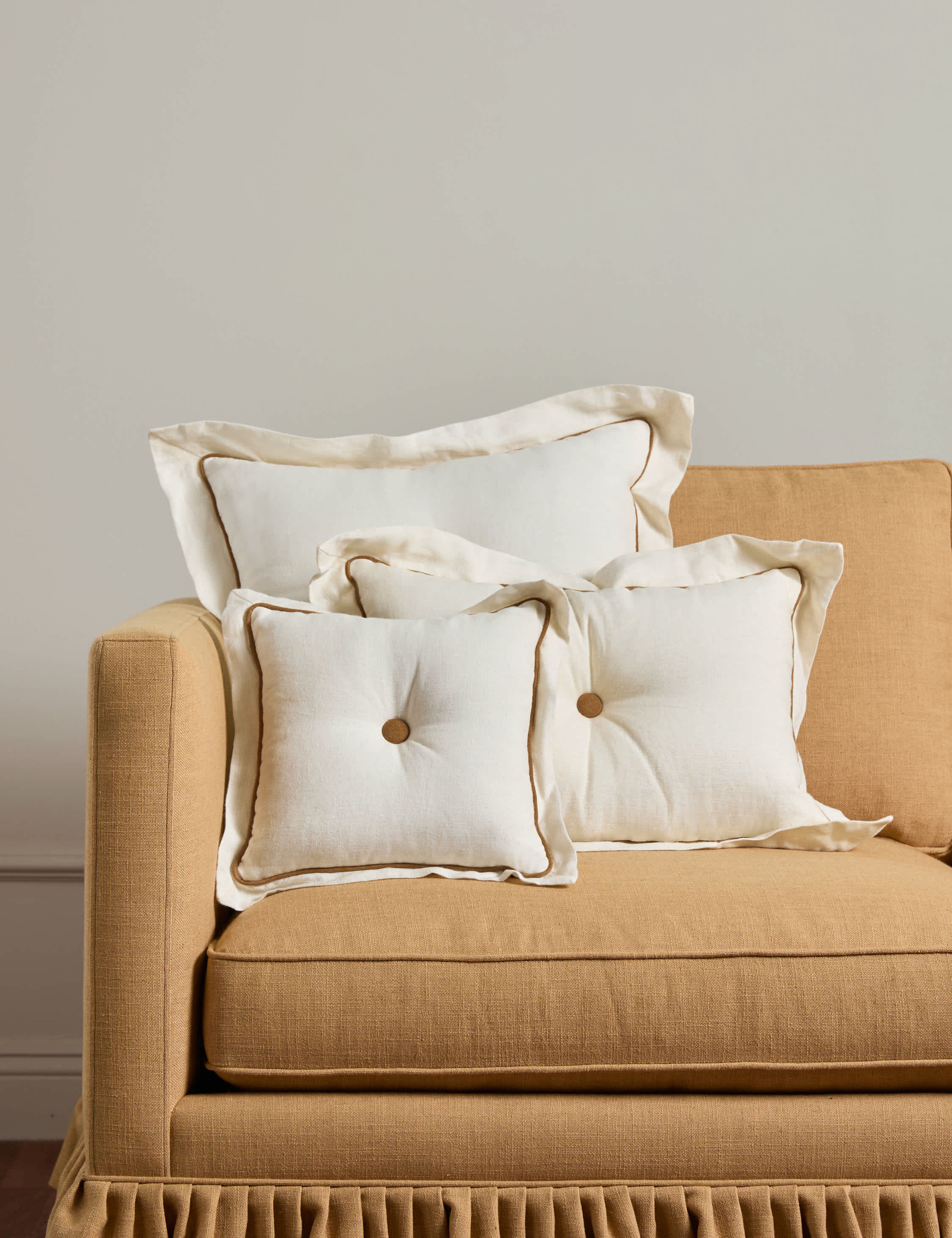 Cattleya Linen Tufted Pillow | Lulu and Georgia 