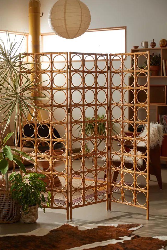 Tavi Rattan Room Divider | Urban Outfitters (US and RoW)