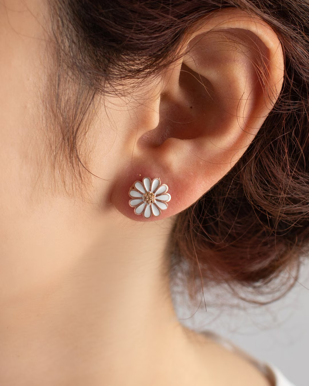 Daisy Stud Earrings, Daisy Silver Earrings, Dainty Daisy Earrings, Sterling Silver Stud Earrings,... | Etsy (US)