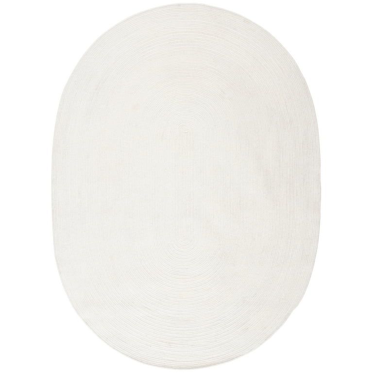 SAFAVIEH Braided Ronan Confetti Solid Area Rug, Ivory, 8' x 10' Oval | Walmart (US)
