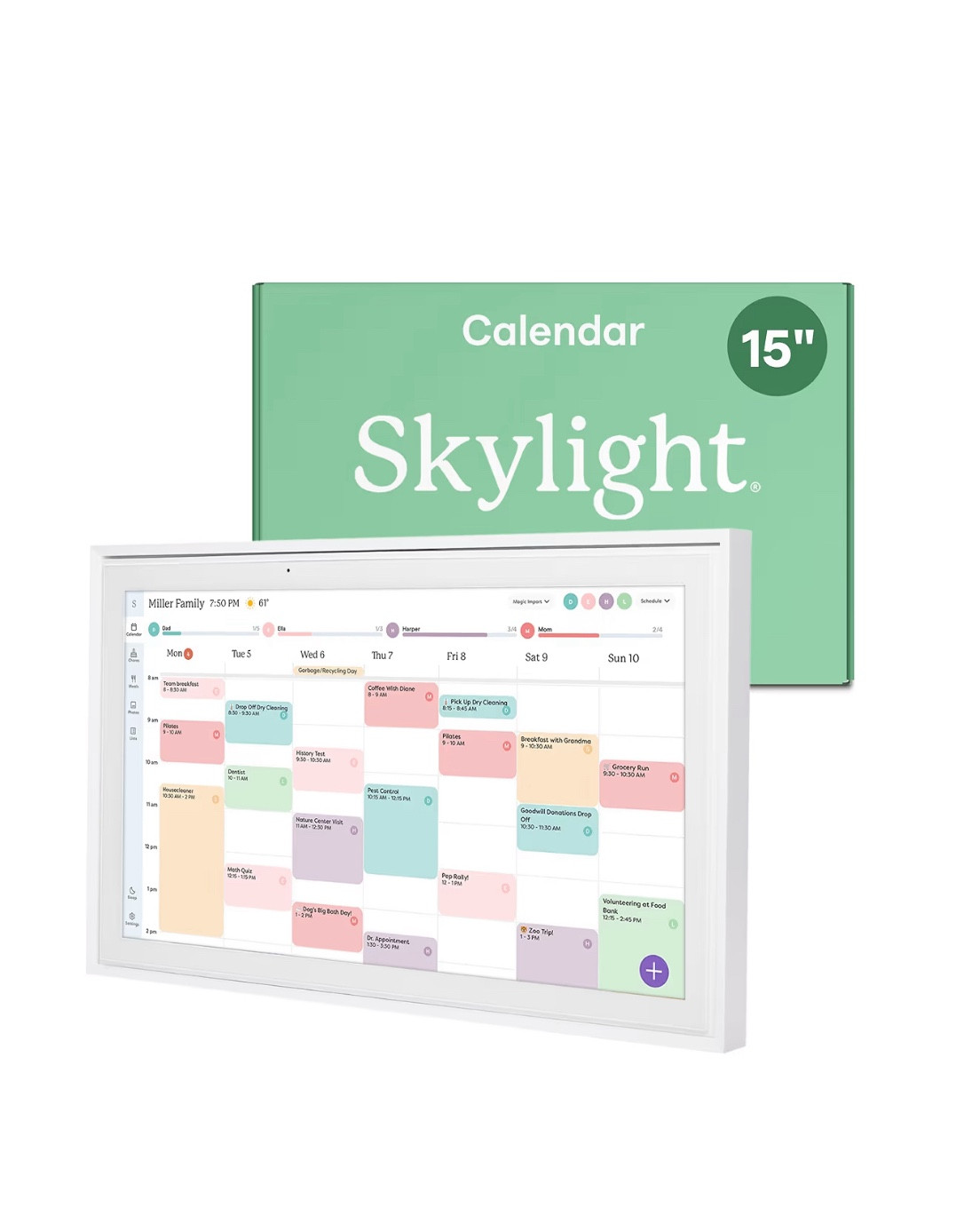 Digital family calendar to help lighten the mental load of busy families!!  Syncs with an app and displays photos when display is off.  This also has the ability to organize family meals, chore charts, grocery lists, and more!!

#organization #mentalload #digitalcalendar


#LTKKids #LTKHome #LTKdayinmylife