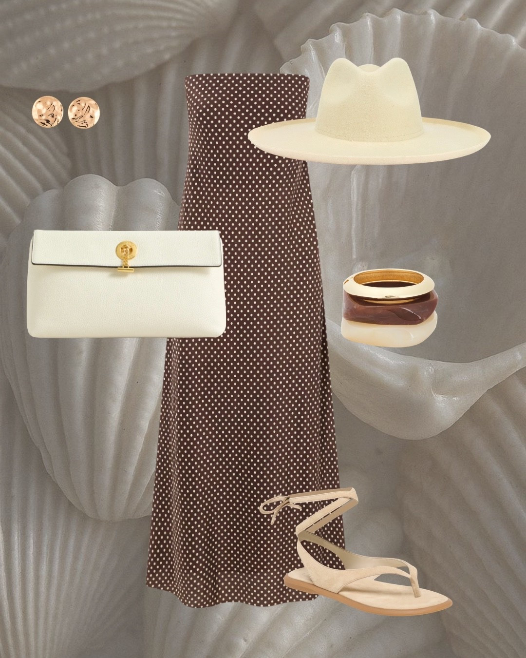 Polka dots are having a moment, and I’m here for it 🤎✨ This flowy maxi dress is the ultimate summer staple. Styled with a chic hat, woven clutch, cute sandals, and timeless accessories for an effortless look that’s perfect for vacation lunches, sunset dinners, strolling the resort, or exploring a new city.

✨ Vacation outfit
✨ Lunch date look
✨ Dinner by the water
✨ European summer vibes
✨ Effortless resort style

Everything is linked in my LTK! 🤍 #LTKStyle #PolkaDotDress #SummerStyle #VacationOutfit #ResortWear #EuropeanSummer #CoastalStyle #EffortlessChic #MaxiDress #OOTD

#LTKgrwm #LTKootd #LTKTravel