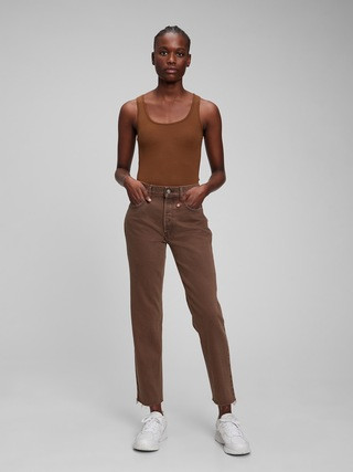 High Rise Cheeky Straight Jeans with Washwell | Gap (US)